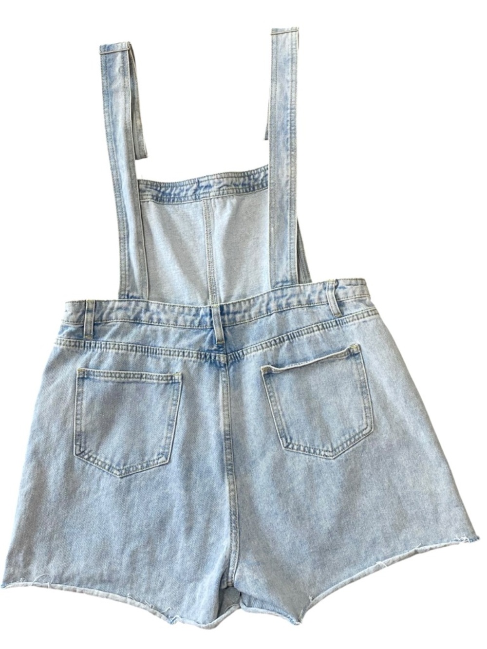 CIDER Distressed Denim Shortalls - Picture 3 of 4